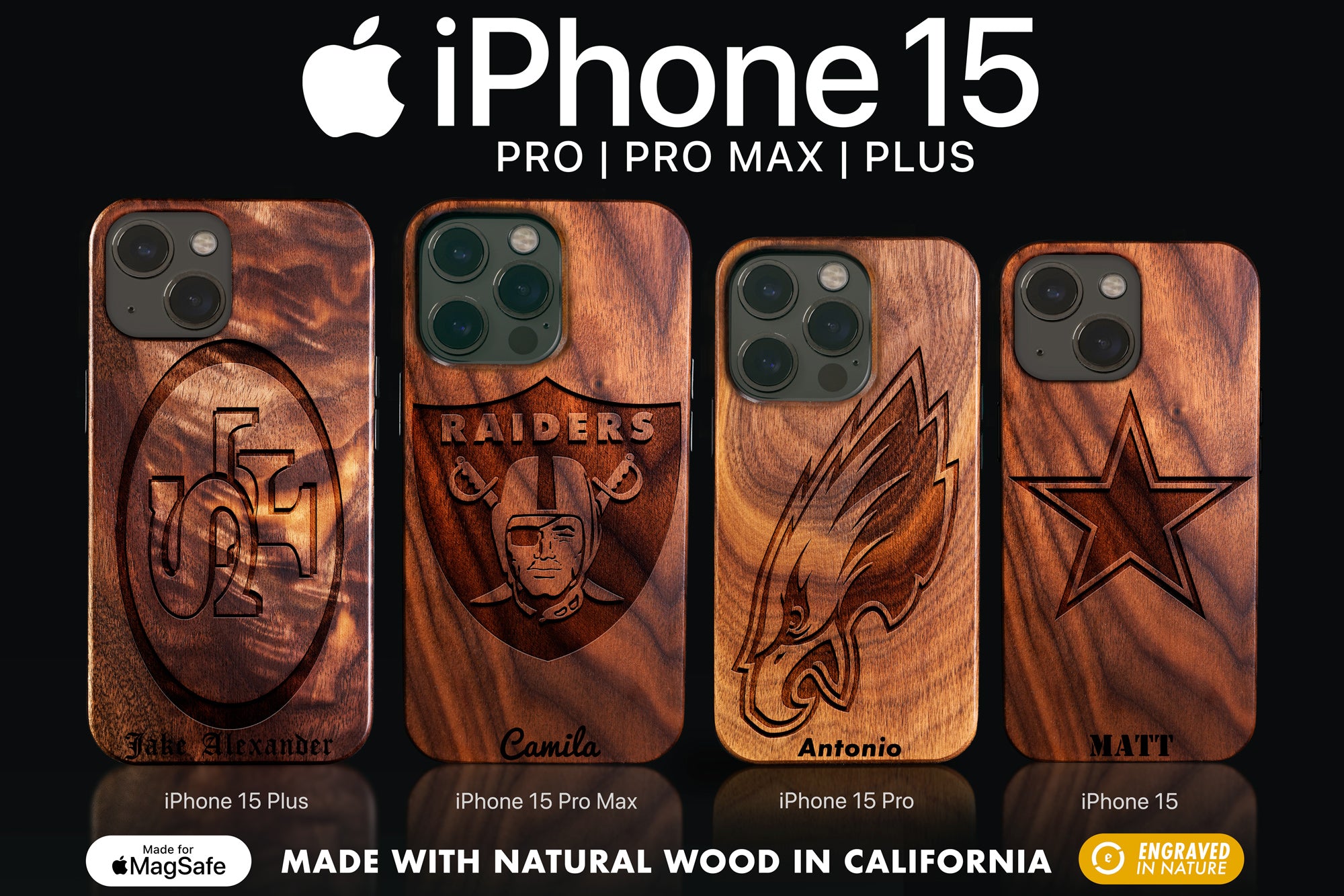 Custom NFL Football iPhone 15 Series Cases and Covers For iPhone 1515 Pro15 Pro Max15 Plus
