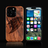 Custom Anaheim Ducks iPhone 16/16 Pro/16 Pro Max/16 Plus Case - Carved Wood Anaheim Ducks Cover