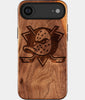 Eco-friendly Anaheim Ducks iPhone 17 Air Case - Carved Wood Custom Anaheim Ducks Gift For Him - Monogrammed Personalized iPhone 17 Air Cover By Engraved In Nature