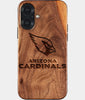 Eco-friendly Arizona Cardinals iPhone 17 Case - Carved Wood Custom Arizona Cardinals Gift For Him - Monogrammed Personalized iPhone 17 Cover By Engraved In Nature