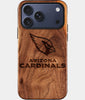 Eco-friendly Arizona Cardinals iPhone 17 Pro Case - Carved Wood Custom Arizona Cardinals Gift For Him - Monogrammed Personalized iPhone 17 Pro Cover By Engraved In Nature