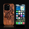 Custom Arizona Coyotes iPhone 16/16 Pro/16 Pro Max/16 Plus Case - Carved Wood Arizona Coyotes Cover
