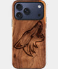 Eco-friendly Arizona Coyotes iPhone 17 Pro Max Case - Carved Wood Custom Arizona Coyotes Gift For Him - Monogrammed Personalized iPhone 17 Pro Max Cover By Engraved In Nature
