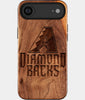 Eco-friendly Arizona Diamondbacks iPhone 17 Air Case - Carved Wood Custom Arizona Diamondbacks Gift For Him - Monogrammed Personalized iPhone 17 Air Cover By Engraved In Nature