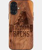 Eco-friendly Arizona Diamondbacks iPhone 17 Case - Carved Wood Custom Arizona Diamondbacks Gift For Him - Monogrammed Personalized iPhone 17 Cover By Engraved In Nature