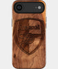 Eco-friendly Arsenal FC iPhone 17 Air Case - Carved Wood Custom Arsenal FC Gift For Him - Monogrammed Personalized iPhone 17 Air Cover By Engraved In Nature