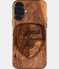 Eco-friendly Arsenal FC iPhone 17 Case - Carved Wood Custom Arsenal FC Gift For Him - Monogrammed Personalized iPhone 17 Cover By Engraved In Nature