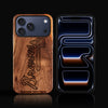 Custom Atlanta Braves iPhone 17/17 Pro/17 Pro Max/17 Air Case - Carved Wood Braves Cover