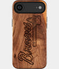 Eco-friendly Atlanta Braves iPhone 17 Air Case - Carved Wood Custom Atlanta Braves Gift For Him - Monogrammed Personalized iPhone 17 Air Cover By Engraved In Nature