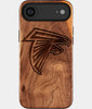 Eco-friendly Atlanta Falcons iPhone 17 Air Case - Carved Wood Custom Atlanta Falcons Gift For Him - Monogrammed Personalized iPhone 17 Air Cover By Engraved In Nature