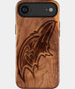 Eco-friendly Baltimore Ravens iPhone 17 Air Case - Carved Wood Custom Baltimore Ravens Gift For Him - Monogrammed Personalized iPhone 17 Air Cover By Engraved In Nature