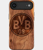 Eco-friendly Borussia Dortmund iPhone 17 Air Case - Carved Wood Custom Borussia Dortmund Gift For Him - Monogrammed Personalized iPhone 17 Air Cover By Engraved In Nature