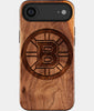 Eco-friendly Boston Bruins iPhone 17 Air Case - Carved Wood Custom Boston Bruins Gift For Him - Monogrammed Personalized iPhone 17 Air Cover By Engraved In Nature