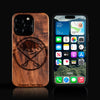 Custom Buffalo Sabres iPhone 16/16 Pro/16 Pro Max/16 Plus Case - Carved Wood Sabres Cover