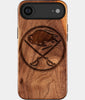 Eco-friendly Buffalo Sabres iPhone 17 Air Case - Carved Wood Custom Buffalo Sabres Gift For Him - Monogrammed Personalized iPhone 17 Air Cover By Engraved In Nature