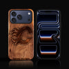 Custom Calgary Flames iPhone 17/17 Pro/17 Pro Max/17 Air Case - Carved Wood Calgary Flames Cover
