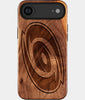 Eco-friendly Carolina Hurricanes iPhone 17 Air Case - Carved Wood Custom Carolina Hurricanes Gift For Him - Monogrammed Personalized iPhone 17 Air Cover By Engraved In Nature