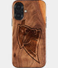 Eco-friendly Carolina Panthers iPhone 17 Case - Carved Wood Custom Carolina Panthers Gift For Him - Monogrammed Personalized iPhone 17 Cover By Engraved In Nature
