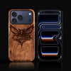 Custom Charlotte Hornets iPhone 17/17 Pro/17 Pro Max/17 Air Case - Carved Wood Hornets Cover