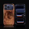 Custom Chicago Blackhawks iPhone 17/17 Pro/17 Pro Max/17 Air Case - Carved Wood Blackhawks Cover