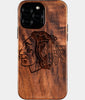 Custom Chicago Blackhawks iPhone 16/16 Pro/16 Pro Max/16 Plus Case - Wood Blackhawks Cover - Eco-friendly Chicago Blackhawks iPhone 16 Case - Carved Wood Custom Chicago Blackhawks Gift For Him - Monogrammed Personalized iPhone 16 Cover By Engraved In Nature