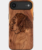 Eco-friendly Chicago Blackhawks iPhone 17 Air Case - Carved Wood Custom Chicago Blackhawks Gift For Him - Monogrammed Personalized iPhone 17 Air Cover By Engraved In Nature