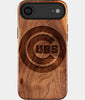 Eco-friendly Chicago Cubs iPhone 17 Air Case - Carved Wood Custom Chicago Cubs Gift For Him - Monogrammed Personalized iPhone 17 Air Cover By Engraved In Nature
