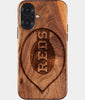 Eco-friendly Cincinnati Reds iPhone 17 Case - Carved Wood Custom Cincinnati Reds Gift For Him - Monogrammed Personalized iPhone 17 Cover By Engraved In Nature