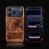Custom Cleveland Browns iPhone 17/17 Pro/17 Pro Max/17 Air Case - Carved Wood Cleveland Browns Cover