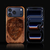 Custom Cleveland Cavaliers iPhone 17/17 Pro/17 Pro Max/17 Air Case - Carved Wood Cavaliers Cover