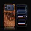 Custom Cleveland Guardians iPhone 17/17 Pro/17 Pro Max/17 Air Case - Carved Wood Guardians Cover