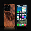 Custom Cleveland Guardians iPhone 16/16 Pro/16 Pro Max/16 Plus Case - Carved Wood Guardians Cover