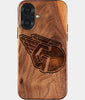 Eco-friendly Cleveland Guardians iPhone 17 Case - Carved Wood Custom Cleveland Guardians Gift For Him - Monogrammed Personalized iPhone 17 Cover By Engraved In Nature