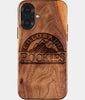 Eco-friendly Colorado Rockies iPhone 17 Case - Carved Wood Custom Colorado Rockies Gift For Him - Monogrammed Personalized iPhone 17 Cover By Engraved In Nature
