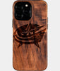 Custom Columbus Blue Jackets iPhone 16/16 Pro/16 Pro Max/16 Plus Case - Wood Blue Jackets Cover - Eco-friendly Columbus Blue Jackets iPhone 16 Case - Carved Wood Custom Columbus Blue Jackets Gift For Him - Monogrammed Personalized iPhone 16 Cover By Engraved In Nature