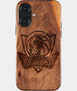 Eco-friendly Dallas Mavericks iPhone 17 Case - Carved Wood Custom Dallas Mavericks Gift For Him - Monogrammed Personalized iPhone 17 Cover By Engraved In Nature