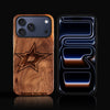 Custom Dallas Stars iPhone 17/17 Pro/17 Pro Max/17 Air Case - Carved Wood Dallas Stars Cover