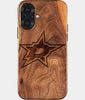 Eco-friendly Dallas Stars iPhone 17 Case - Carved Wood Custom Dallas Stars Gift For Him - Monogrammed Personalized iPhone 17 Cover By Engraved In Nature