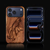 Custom Denver Broncos iPhone 17/17 Pro/17 Pro Max/17 Air Case - Carved Wood Broncos Cover