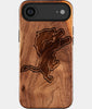 Eco-friendly Detroit Lions iPhone 17 Air Case - Carved Wood Custom Detroit Lions Gift For Him - Monogrammed Personalized iPhone 17 Air Cover By Engraved In Nature