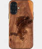 Eco-friendly Detroit Lions iPhone 17 Case - Carved Wood Custom Detroit Lions Gift For Him - Monogrammed Personalized iPhone 17 Cover By Engraved In Nature