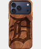 Custom Detroit Tigers iPhone 17/17 Pro/17 Pro Max/17 Air Case - Wood Tigers Cover - Eco-friendly Detroit Tigers iPhone 17 Case - Carved Wood Custom Detroit Tigers Gift For Him - Monogrammed Personalized iPhone 17 Cover By Engraved In Nature