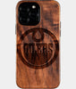 Custom Edmonton Oilers iPhone 16/16 Pro/16 Pro Max/16 Plus Case - Wood Oilers Cover - Eco-friendly Edmonton Oilers iPhone 16 Case - Carved Wood Custom Edmonton Oilers Gift For Him - Monogrammed Personalized iPhone 16 Cover By Engraved In Nature