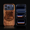 Custom Everton F.C. iPhone 17/17 Pro/17 Pro Max/17 Air Case - Carved Wood Everton FC Cover