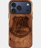 Custom Everton F.C. iPhone 17/17 Pro/17 Pro Max/17 Air Case - Wood Everton FC Cover - Eco-friendly Everton FC iPhone 17 Case - Carved Wood Custom Everton FC Gift For Him - Monogrammed Personalized iPhone 17 Cover By Engraved In Nature