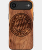 Eco-friendly FC Bayern iPhone 17 Air Case - Carved Wood Custom FC Bayern Gift For Him - Monogrammed Personalized iPhone 17 Air Cover By Engraved In Nature