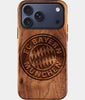 Custom FC Bayern iPhone 17/17 Pro/17 Pro Max/17 Air Case - Wood FC Bayern Cover - Eco-friendly FC Bayern iPhone 17 Case - Carved Wood Custom FC Bayern Gift For Him - Monogrammed Personalized iPhone 17 Cover By Engraved In Nature