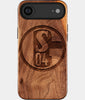 Eco-friendly FC Schalke 04 iPhone 17 Air Case - Carved Wood Custom FC Schalke 04 Gift For Him - Monogrammed Personalized iPhone 17 Air Cover By Engraved In Nature