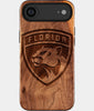 Eco-friendly Florida Panthers iPhone 17 Air Case - Carved Wood Custom Florida Panthers Gift For Him - Monogrammed Personalized iPhone 17 Air Cover By Engraved In Nature