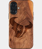 Eco-friendly Houston Texans iPhone 17 Case - Carved Wood Custom Houston Texans Gift For Him - Monogrammed Personalized iPhone 17 Cover By Engraved In Nature